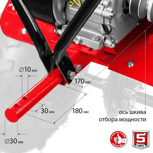 Тракторы и мотоблоки: Усиленный бензиновый мотоблок Зубр МТУ-350 7 л.с. фотографии
