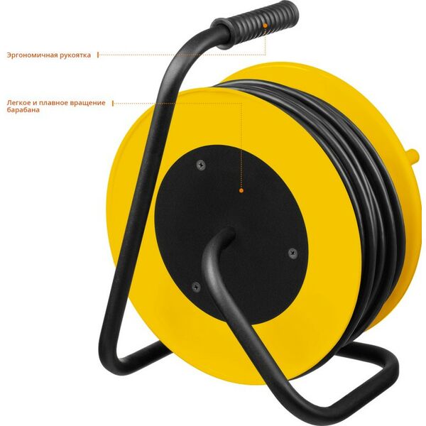 Удлинители электрические: Силовой удлинитель на катушке STAYER MS 315 ПВС 3х1.5 50м 3500Вт [55078-50] фотографии