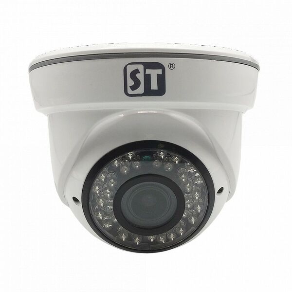 IP-камеры: Видеокамера ST ST-S2544 Light цветная IP, 2.1MP (1080p), с ИК подсветкой, для установки внутри помещений, купольная, 1/3" Progressive Scan CMOS, 2.8-12 mm (соответствует 100°-32° по горизонтали), ПЛАСТИК фотографии