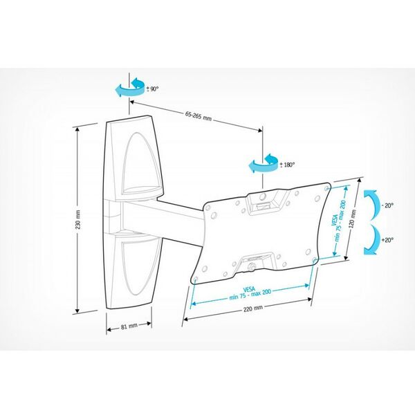 Крепеж для аудио-видео техники: Кронштейн Holder LCDS-5063 черный фотографии