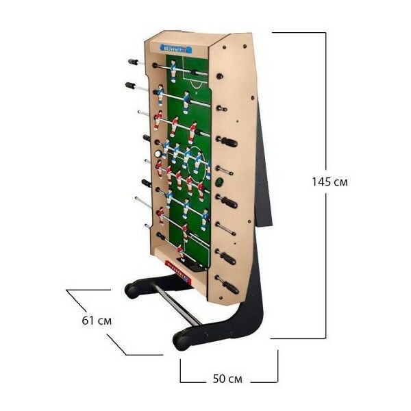 Настольный футбол: Настольный футбол кикер JX-Sports Maccabi Mini 121x61x81, светлый, складной фотографии