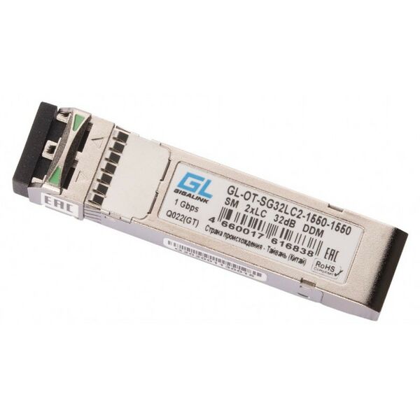 Медиаконвертеры и модули: Модуль Gigalink GL-OT-SG32LC2-1550-1550 SFP, 1Гбит/c, два волокна SM, 2xLC, 1550 нм, 32 дБ (до 120 км) EX фотографии