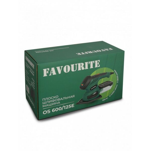 Плоскошлифовальные (вибрационные): Машина плоскошлифовальная Favourite ОS600/125E 600Вт, 0-14000 об/мин, 0-28000 кол/мин фотографии