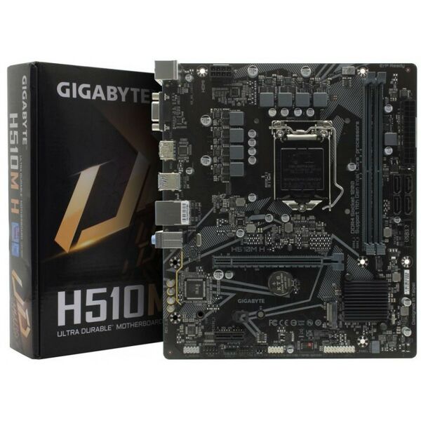 Материнские платы: Материнская плата GigaByte H510M H LGA1200 <H510> PCI-E Dsub+HDMI GbLAN SATA MicroATX 2DDR4 RTL фотографии