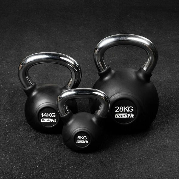 Гири:  Гиря обрезиненная с хромированной ручкой PROFI-FIT 22 кг фотографии