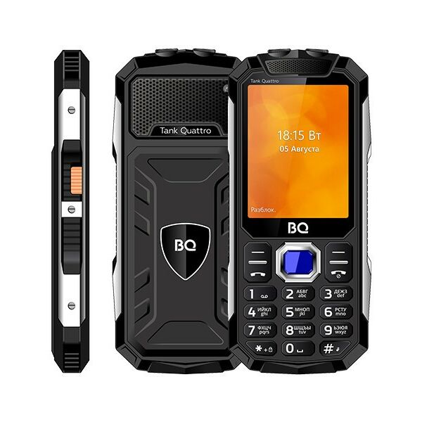 Сотовые телефоны GSM: Мобильный телефон BQ 2819 Tank Quattro черный фотографии