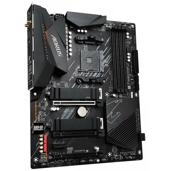 Материнские платы: Материнская плата GigaByte B550 AORUS ELITE AX V2 AM4 <B550> 3xPCI-E HDMI+DP 2.5GbLAN+WiFi+BT SATA RAID ATX 4DDR4 (RTL) фотографии