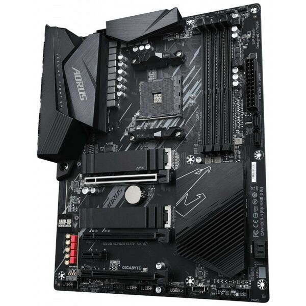 Материнские платы: Материнская плата GigaByte B550 AORUS ELITE AX V2 AM4 <B550> 3xPCI-E HDMI+DP 2.5GbLAN+WiFi+BT SATA RAID ATX 4DDR4 (RTL) фотографии