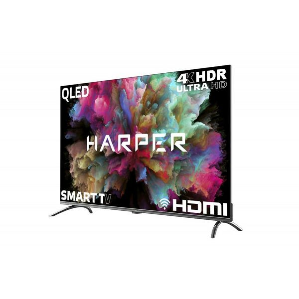 ЖК-телевизоры: ЖК-телевизор HARPER 50Q850TS 50" QLED, 3840x2160, HDMI, LAN, WiFi, BT, USB, DVB-T2, SmartTV фотографии
