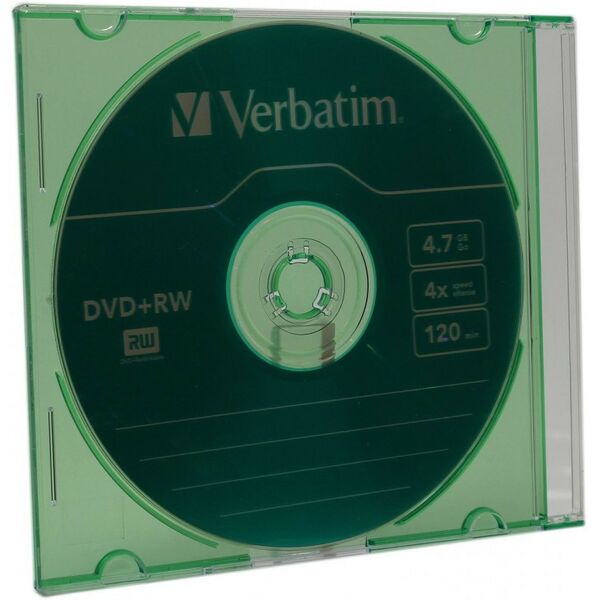 DVD±RW, DVD±R, DVD RAM диски: DVD+RW Verbatim 4.7Gb 4x speed фотографии