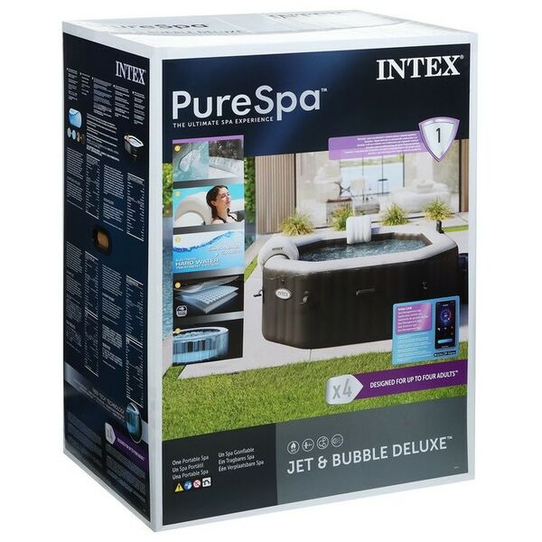 Бассейны: SPA бассейн Intex JET AND BUBBLE DELUXE SET 201 x 71 см 220-240V, от 6 лет фотографии