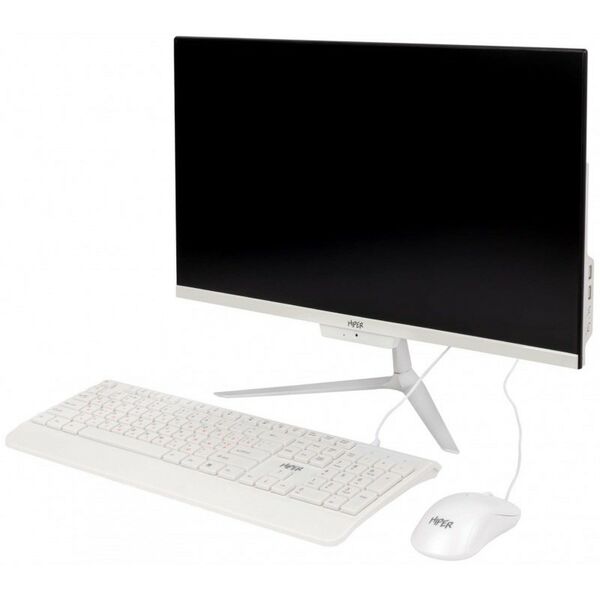 Моноблоки: Моноблок Hiper V2 white Core i3 10105/8Gb/256Gb SSD/noDVD/VGA int/kb+m/W10Pro/23.8" IPS FHD [9YXTHV8I4W] фотографии