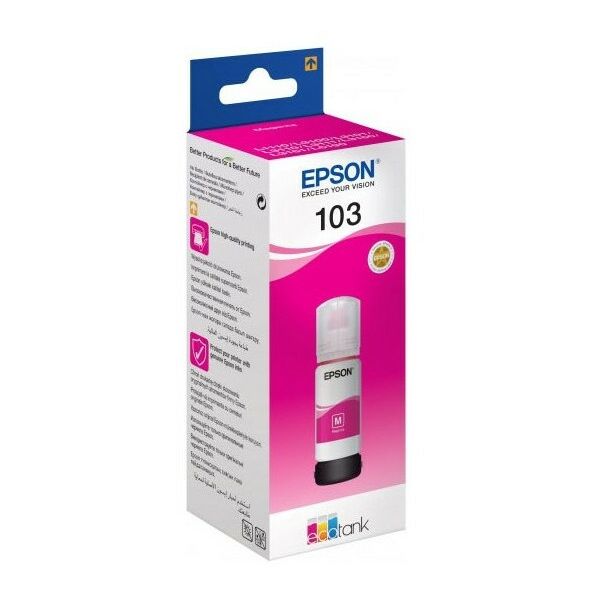 Для Epson (оригинал): Контейнер с чернилами Epson 103 красные для L3100/ L3101/ L3110/ L3150/ L3151 65мл [C13T00S34A] фотографии