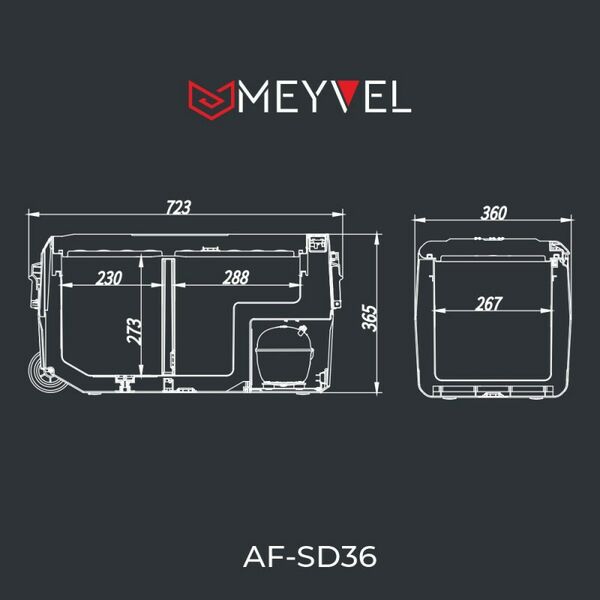 Автомобильные холодильники: Компрессорный автохолодильник Meyvel AF-SD36 фотографии