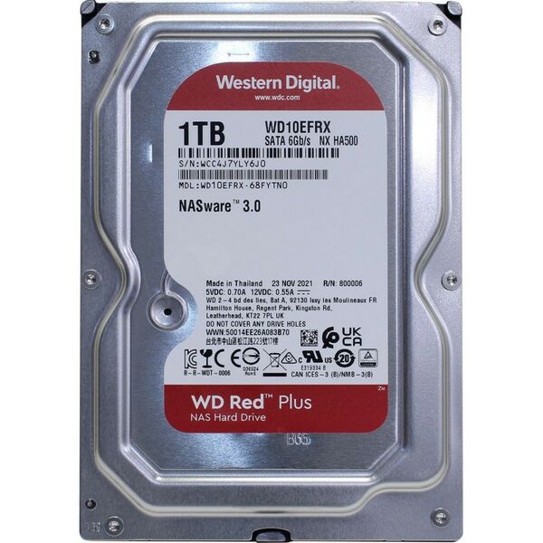 Жесткие диски: Жесткий диск Western Digital 1 Tb Red SATA 6 Gb/s, 64Mb [WD10EFRX] фотографии
