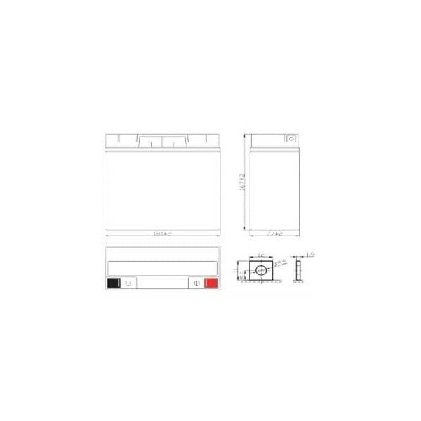 Аккумуляторы для ИБП и охранных систем: Батарея для ИБП Delta GEL 12-20 12В 20Ач фотографии