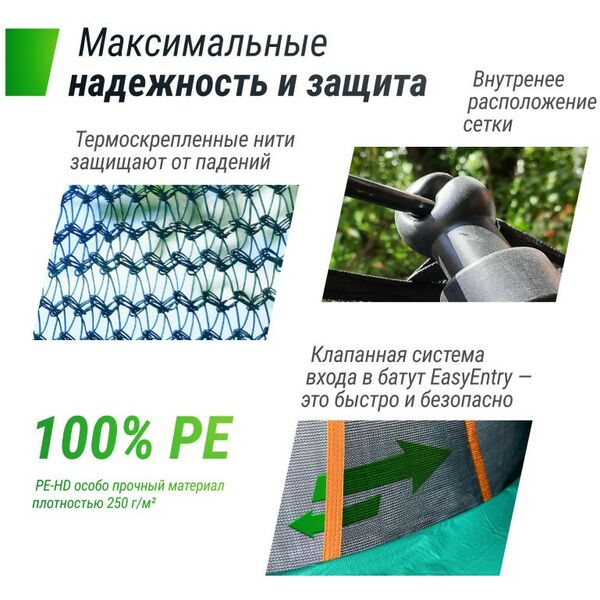 Батуты: Батут UNIX line SUPREME BASIC 16 ft (green) фотографии