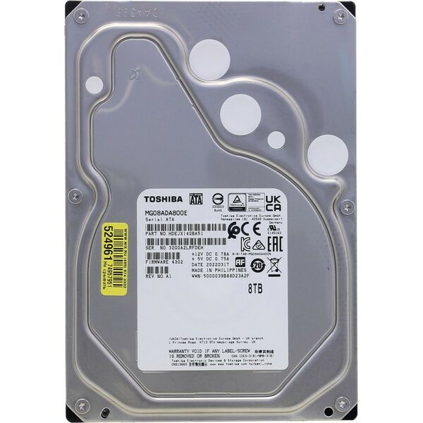 Купить Жёсткий диск Toshiba 8 Tb SATA 6Gb/s 3.5" [MG08ADA800E] в интернет-магазине Irkshop.ru