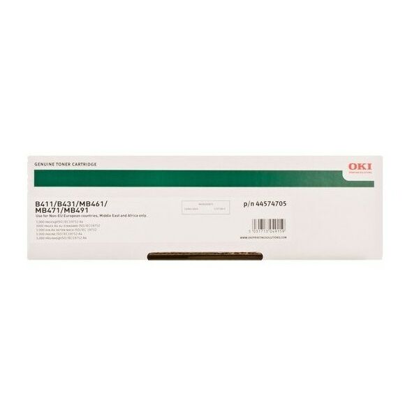 Для OKI: Тонер-картридж OKI 44574705 для B411/B431/MB461/MB471/MB491, 3000 страниц, черный фотографии