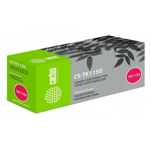 Для Kyocera: Тонер-картридж Cactus CS-TK1150 аналог TK-1150 для ECOSYS P2235d/P2235dn/ P2235dw/M2735dw 3000 страниц фотографии