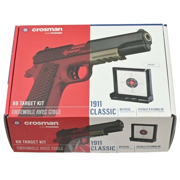 Пневматическое оружие: Пистолет пневматический Crosman S1911 кал.4,5мм, +мишень, + 250 ВВ фотографии