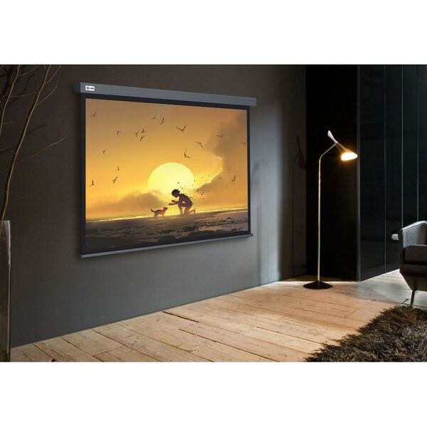 Купить Экран настенно-потолочный рулонный Cactus CS-PSW-124X221-SG Wallscreen, 124.5x221см, 16:9, серый, изображение 2 в интернет-магазине Irkshop.ru