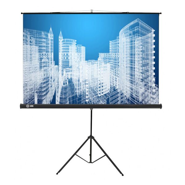 Купить Экран напольный рулонный Cactus CS-PST-104x186 Triscreen, 104.4x186см, 16:9, черный в интернет-магазине Irkshop.ru