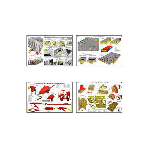 Купить Плакаты ПРОФТЕХ "Кровельные работы" (20 пл, винил, 70х100) в интернет-магазине Irkshop.ru
