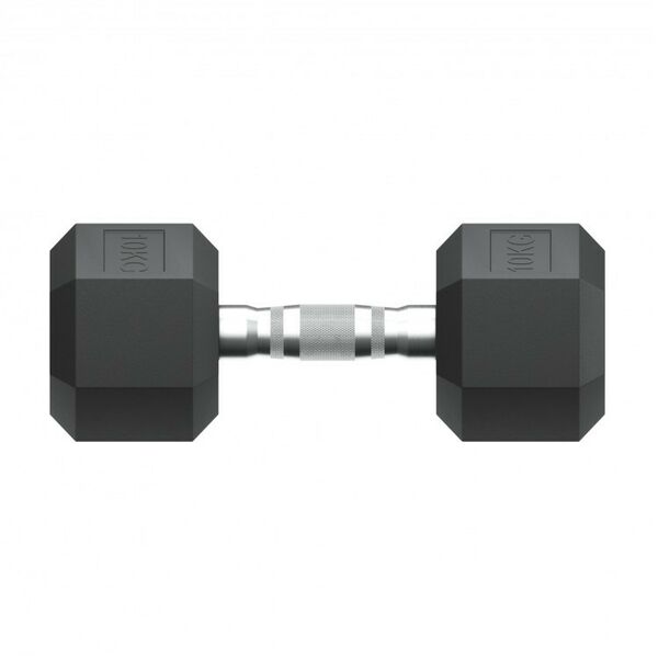 Гантели: Гантель гексагональная UNIXFIT 10 кг обрезиненная, пара фотографии