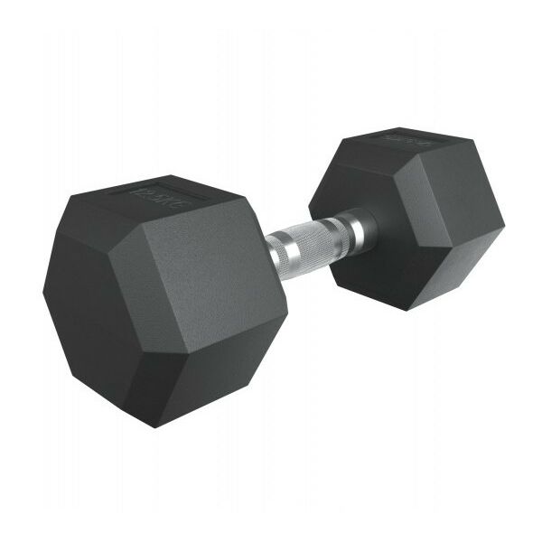 Гантели: Гантель гексагональная UNIXFIT 12,5 кг обрезиненная, пара фотографии