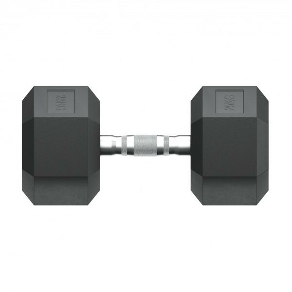 Гантели: Гантель гексагональная UNIXFIT 25 кг обрезиненная, пара фотографии