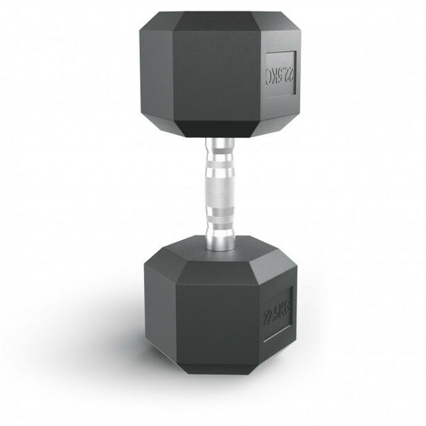 Гантели: Гантель гексагональная UNIXFIT 25 кг обрезиненная, пара фотографии