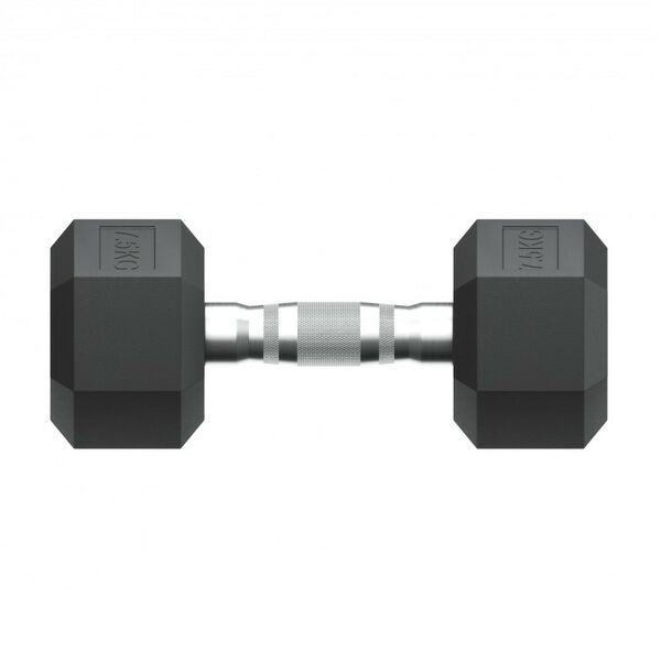 Гантели: Гантель гексагональная UNIXFIT 7,5 кг обрезиненная, пара фотографии