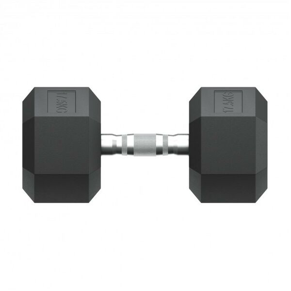 Гантели: Гантель гексагональная UNIXFIT 17,5 кг обрезиненная, пара фотографии