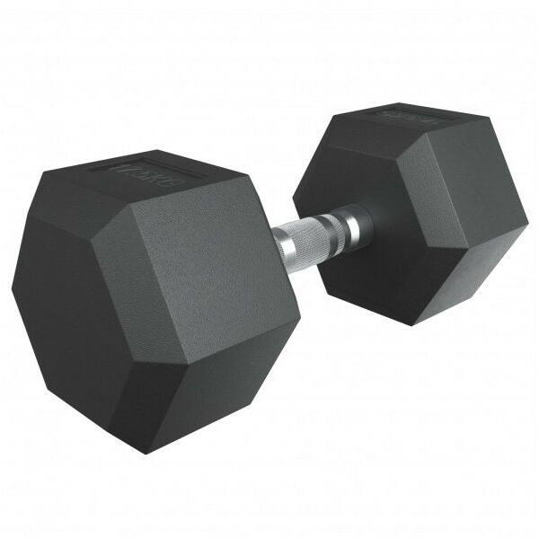 Гантели: Гантель гексагональная UNIXFIT 17,5 кг обрезиненная, пара фотографии