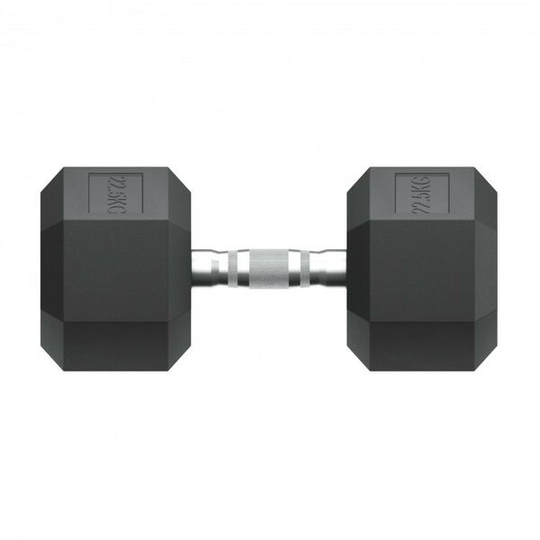 Гантели: Гантель гексагональная UNIXFIT 22,5 кг обрезиненная, пара фотографии