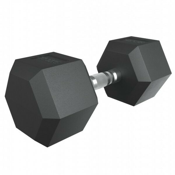 Гантели: Гантель гексагональная UNIXFIT 22,5 кг обрезиненная, пара фотографии