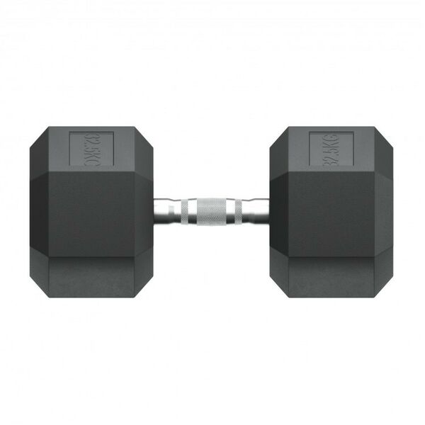 Гантели: Гантель гексагональная UNIXFIT 32,5 кг обрезиненная, пара фотографии