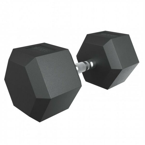 Гантели: Гантель гексагональная UNIXFIT 37,5 кг обрезиненная, пара фотографии