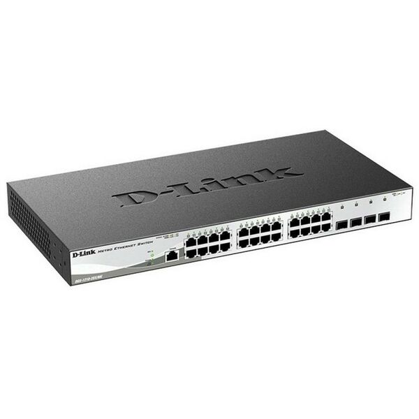 Коммутаторы, маршрутизаторы, межсетевые экраны: Коммутатор D-link DGS-1210-28X/ME/B2B Managed L2 Metro Ethernet Switch 24x1000Base-T, 4x10GBase-X SFP+, Surge 6KV, CLI, RJ45 Console, RPS фотографии