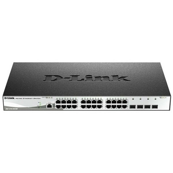 Коммутаторы, маршрутизаторы, межсетевые экраны: Коммутатор D-link DGS-1210-28X/ME/B2B Managed L2 Metro Ethernet Switch 24x1000Base-T, 4x10GBase-X SFP+, Surge 6KV, CLI, RJ45 Console, RPS фотографии
