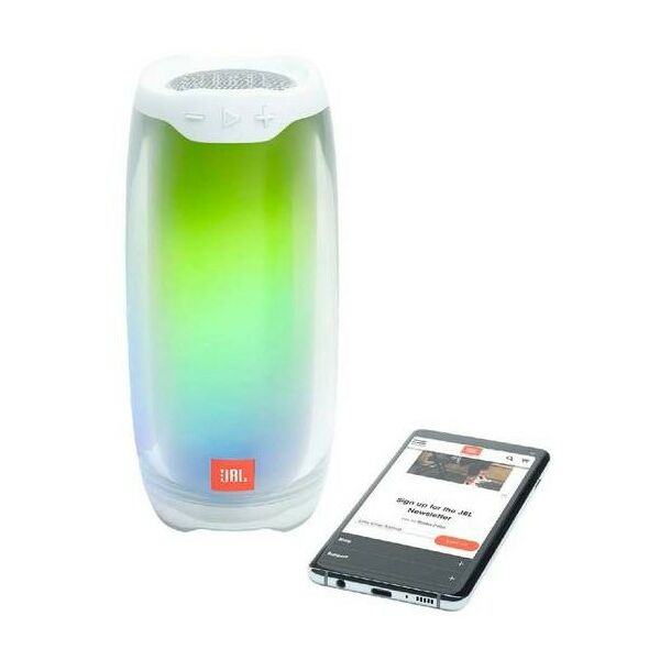 Колонки: Портативная колонка JBL PULSE 4 White [JBLPULSE4WHTAM] фотографии