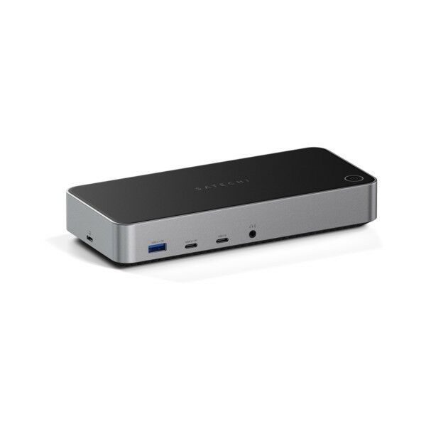 Внешние аккумуляторы, зарядные устройства: Док-станция Satechi Triple 4K Display Docking Station Space Gray цвет серый космос [ST-D4KTM-EU] фотографии