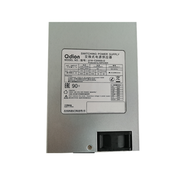 Купить Блок питания серверный Q-Dion U1A-C20500-D 1U Single Server Power 500W Efficiency 80 Plus Silver, Cable connector: C14 [99SAC20500I1170110], изображение 2 в интернет-магазине Irkshop.ru