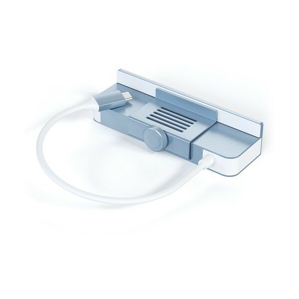 USB концентраторы (USB hub): USB-C-концентратор Satechi Aluminum USB-C Clamp Hub для 24" iMac, цвет синий [ST-UCICHB] фотографии