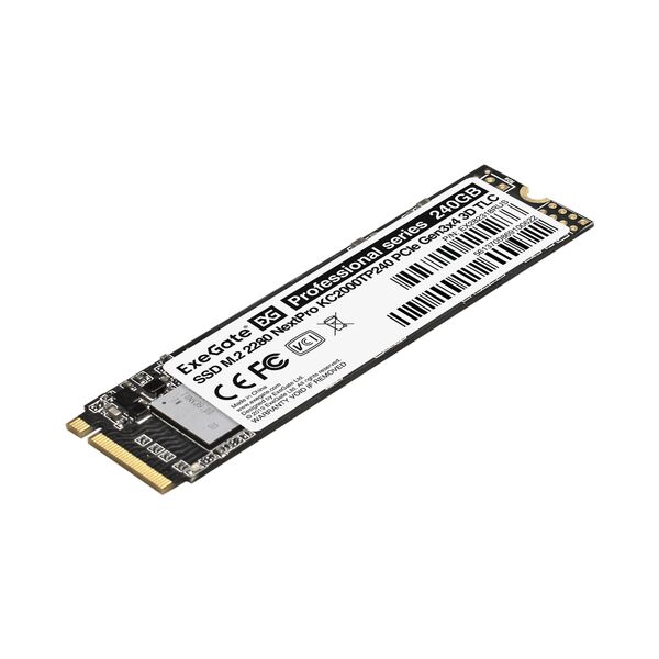 Купить Накопитель SSD Exegate 240GB NextPro M.2 2280 PCIe Gen3x4 NVMe 3D TLC [EX282318RUS] в интернет-магазине Irkshop.ru