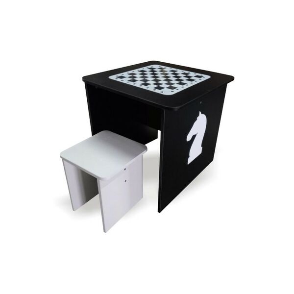 Купить Шахматный стол «Ход конем» (с двумя табуретами), изображение 2 в интернет-магазине Irkshop.ru