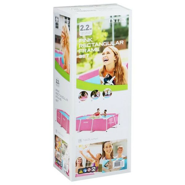 Бассейны: Бассейн каркасный Intex Pink Frame Pool 220х150х60 см цвет розовый [28266NP] фотографии