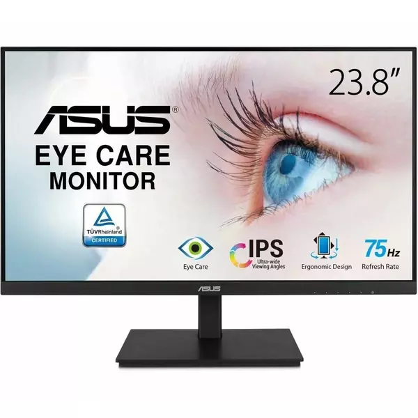 Купить Монитор Asus VA24DQSB 23.8", 1920x1080, IPS, HDMI, DP, USB-Hub, Black [90LM054J-B01370], изображение 6 в интернет-магазине Irkshop.ru