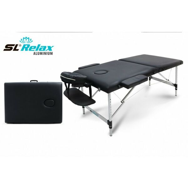 Массажные столы: Массажный стол Start Line Relax Aluminium Черный [BM2723-1] фотографии